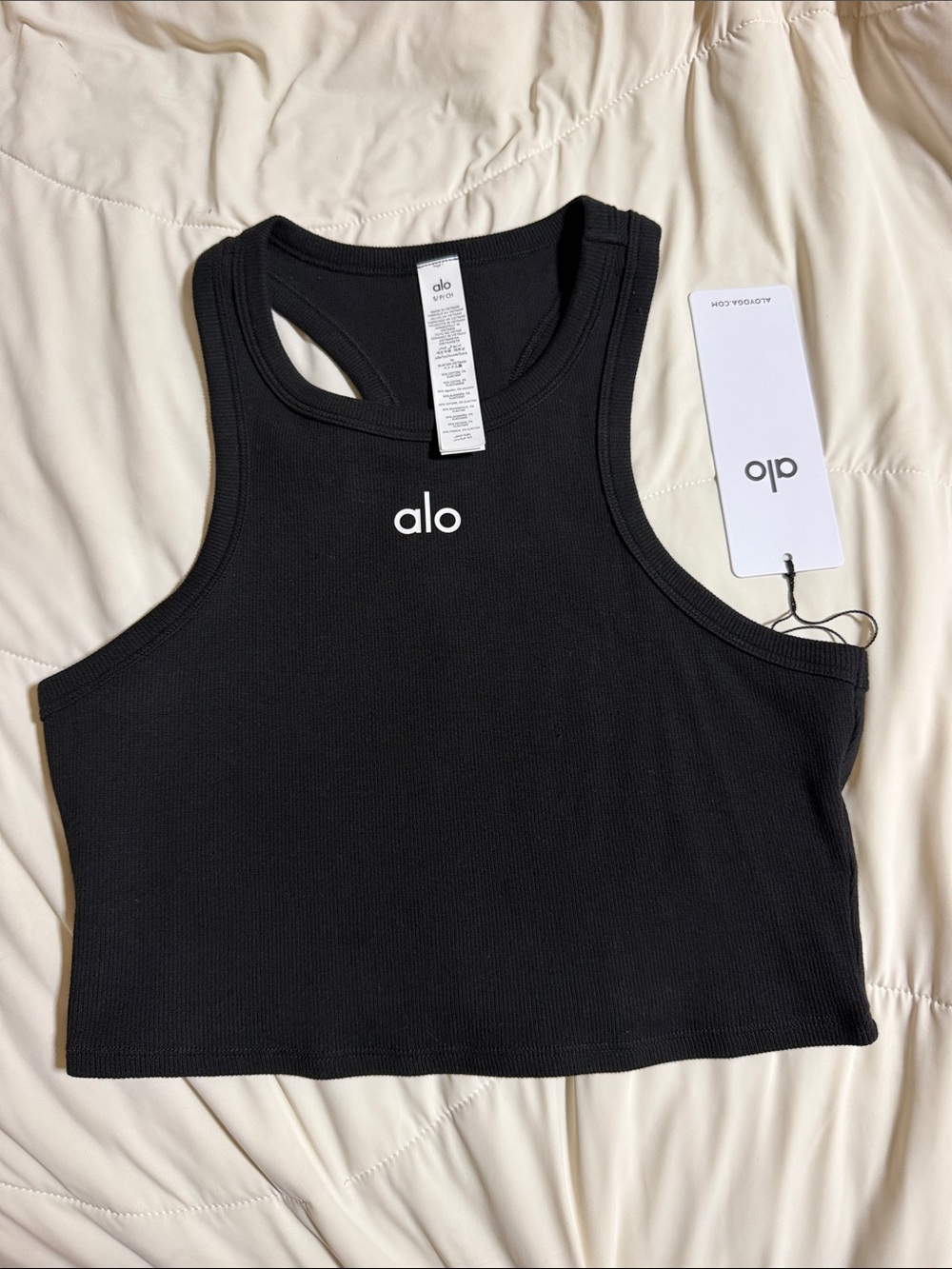 ALO Yoga aspire tank Small black
